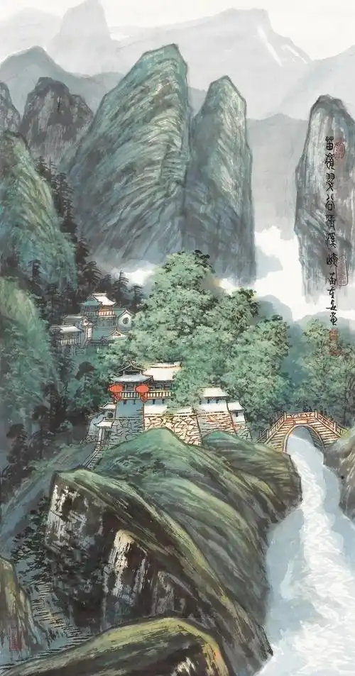 苗重安的山水画,意境充实雄阔,雍容大度!