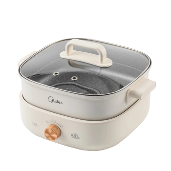 美的midea电火锅家用大容量多功能电煮锅多用途锅料理锅电热锅易清洗