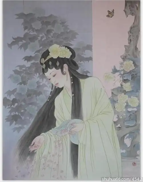 《十二金钗系列—林黛玉 》 - 工笔人物 - 相册 - 于栋华 - 书画家园