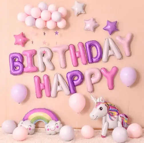 女童生日布置家庭10周岁派对装饰主题背景儿童女孩公主快乐墙气  价格