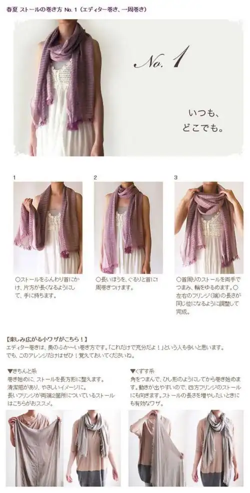 很全的围巾系法教程