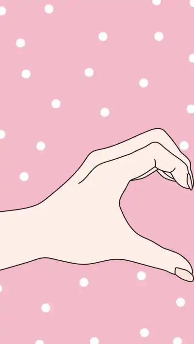 手指比心情侣头像