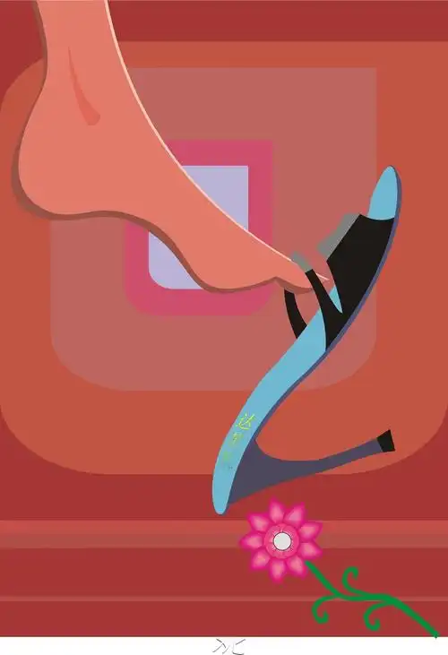 女性时尚鞋子广告背景素材