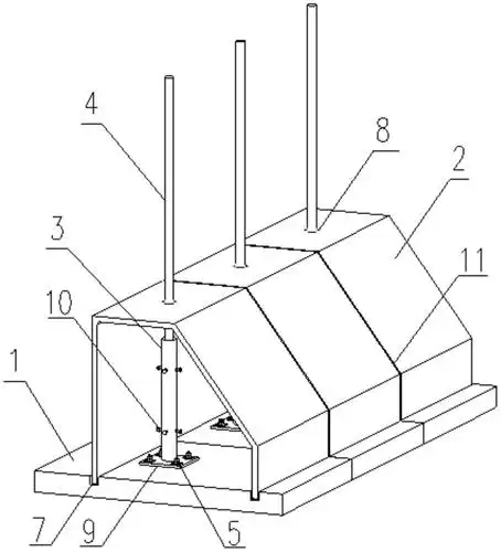 一种可重复利用的轻型装配式旗台