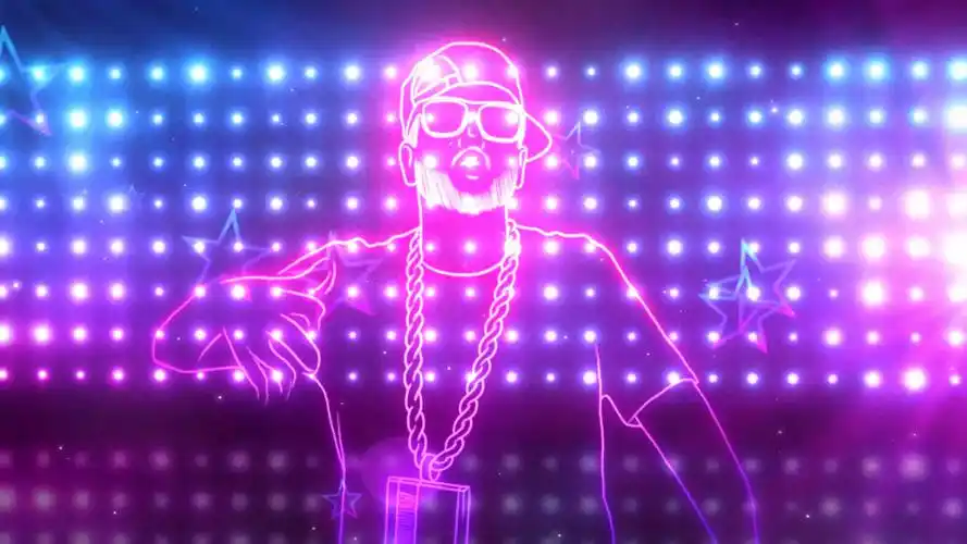 4k动感说唱人物rap说唱舞台背景