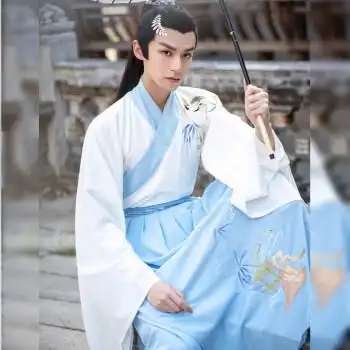 古装汉服男 孤鲤古装汉服飘逸古风男生中国风侠客仙气书生清秀套装