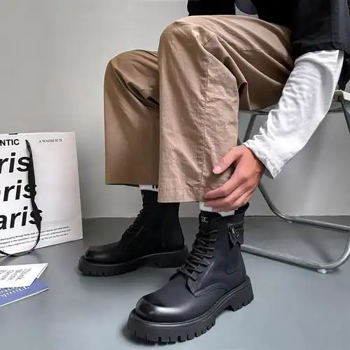 马丁中筒靴男靴