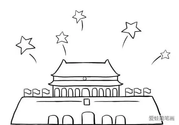 北京天安门简笔画