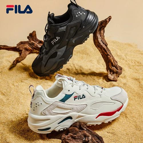 fila斐乐跑步鞋男女秋冬网面透气情侣运动鞋轻便减震休闲老爹鞋潮