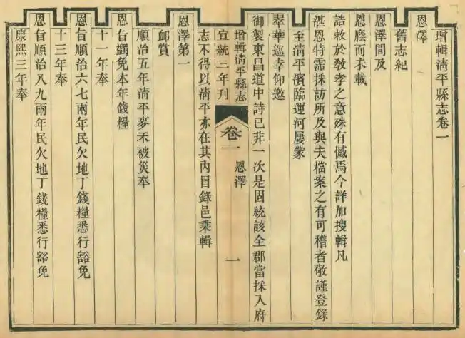 宣统增辑清平县志 16卷 陈钜前 傅秉监修 张敬承纂 宣统3年刻本 pdf