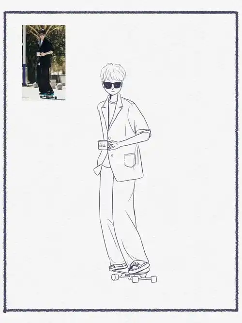 人物速写打卡day18刘昊然好帅