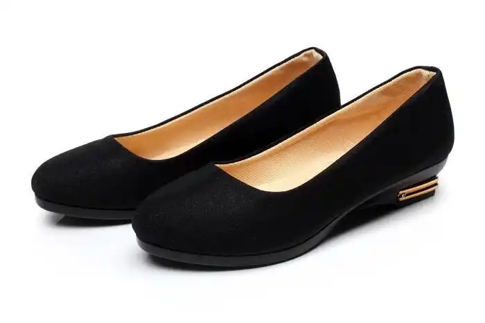 盛世尼曼妈咪鞋 盛世尼曼老北京布鞋女款黑色工作鞋春夏秋平底圆头