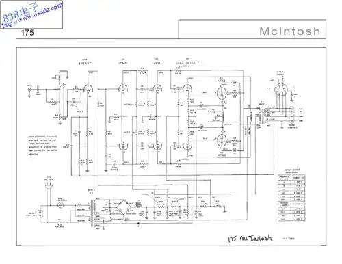 mcintosh麦景图mc175胆功放电路图