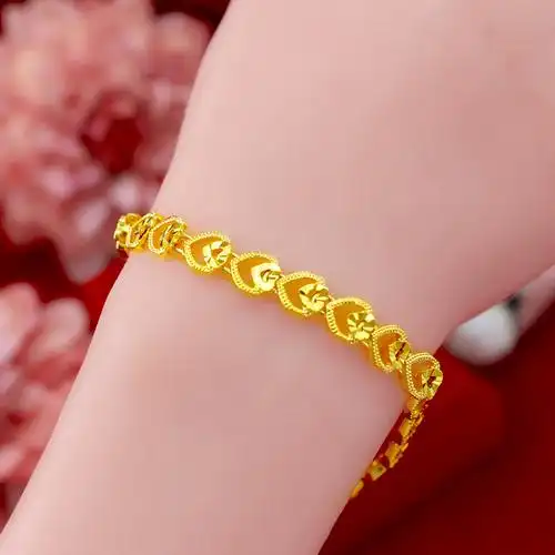 24k黄金手链 不掉色