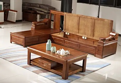 【特价】3.11米实木沙发 中式实木箱式沙发