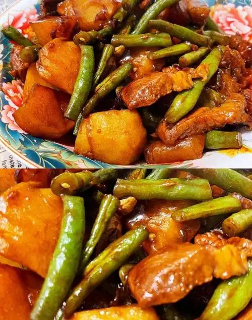 家常炖菜土豆豆角炖肉,软糯可口,老少皆宜,小白也能做成功