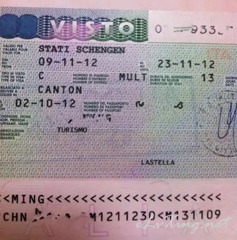 广州意大利签证体验