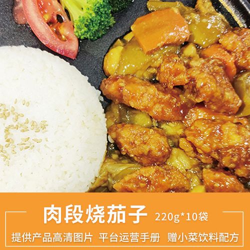 肉段烧茄子220g*10袋微波加热半成品料理包商用外卖懒人外卖速食