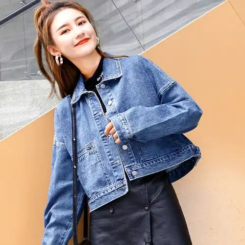 牛仔短款外套女韩版宽松衣女ins2020春秋新款网红短外套