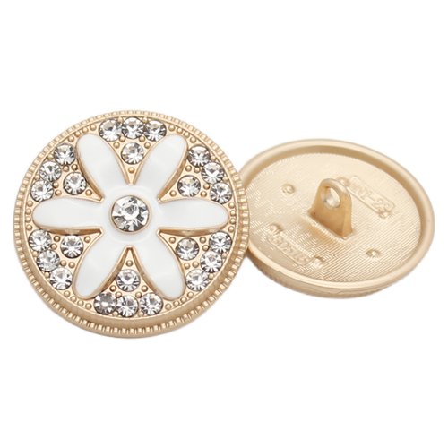 小香风珍珠水钻金属纽扣女士大衣西装外套衬衫心形扣子圆形钮扣