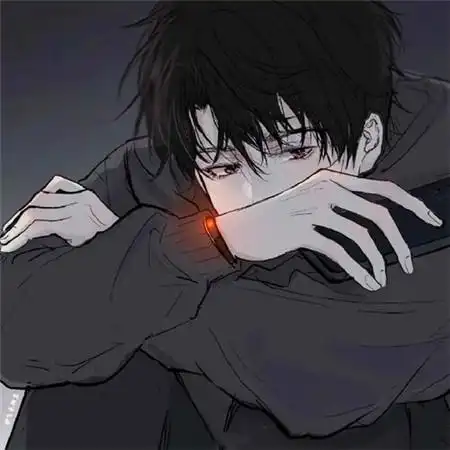 伤感流泪男头图片 在夜里哭得撕心裂肺的男孩哭完记得成熟_男生头像
