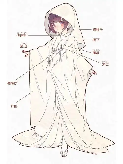 日本服饰-白无垢【しろむく】