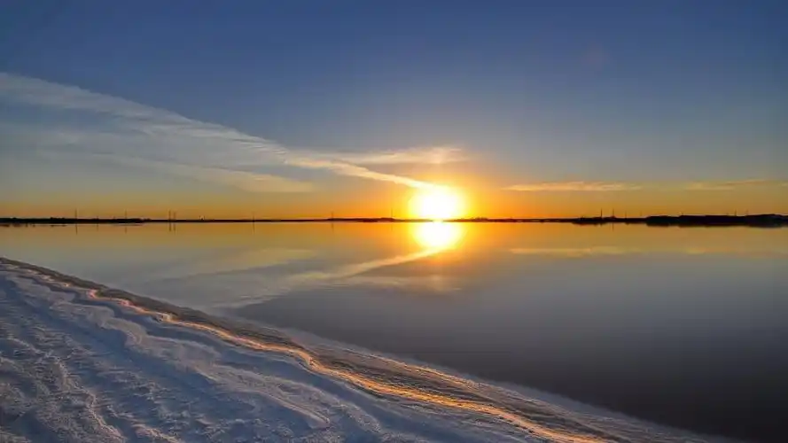 湖日落海滩-自然风景高清壁纸 - 1920x1080 壁纸 下载