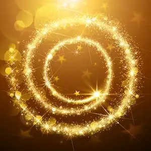 螺旋金色闪光高清效果元素png素材