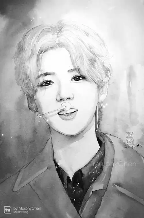 鹿晗by murphychen (约画微信:mcdrawing)