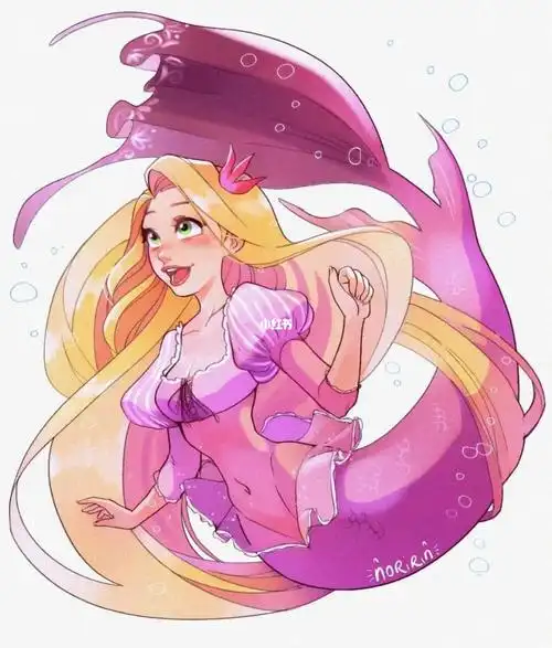 迪士尼公主变成美人鱼,真心好看