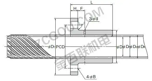 thkdcmb20t梯形丝杠尺寸图纸
