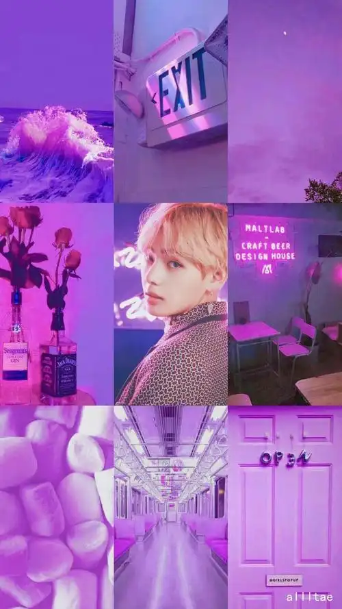 防弹少年团bts金泰亨壁纸各种色系