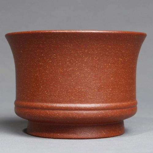 宜兴紫砂杯全手工主人杯黄龙山原矿红降坡泥精品杯陈富才品茗杯