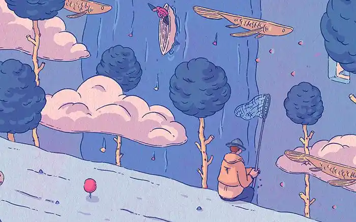 梦境物语插画作品,浪漫画风插画图欣赏