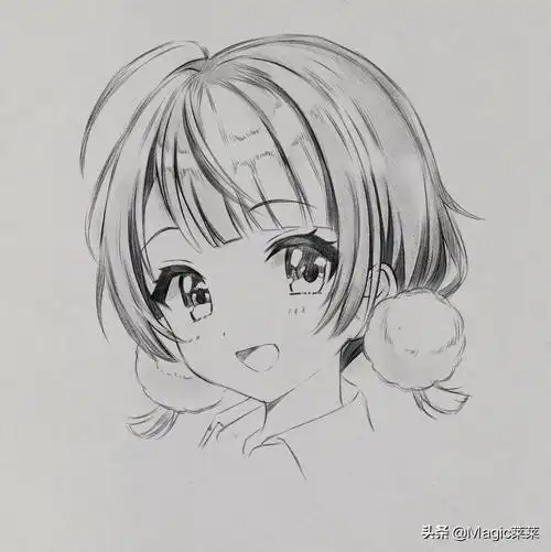 动漫可爱女孩铅笔手绘教程 素描风格 简单易学