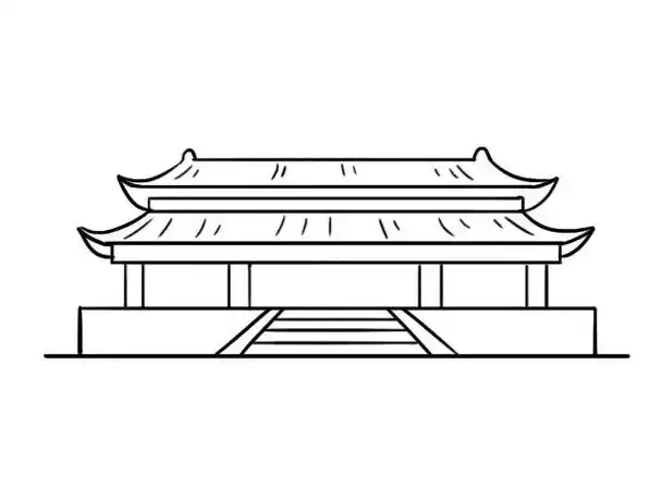 天妃宫小学门口的简笔画