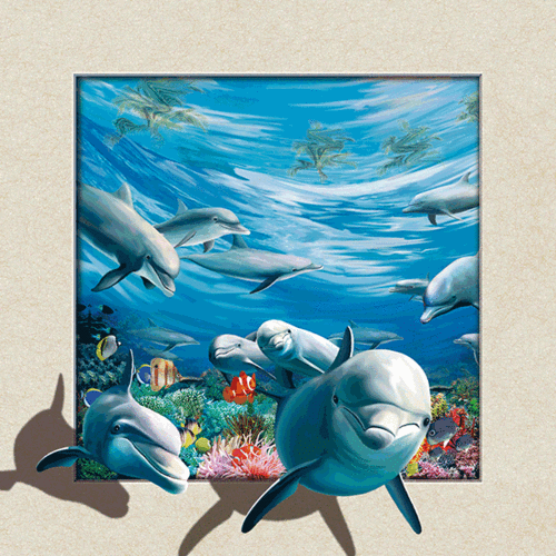 5d三维立体画北欧现代简约装饰画餐厅客厅背景墙挂画 可来图定制