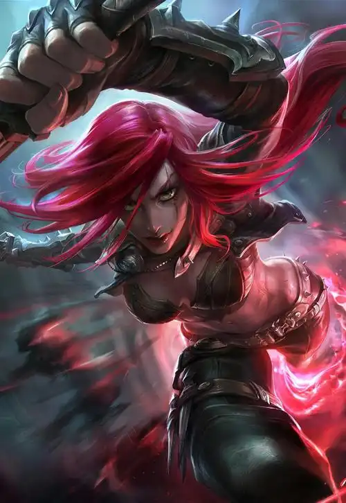 lol英雄联盟不祥之刃卡特琳娜原画默认皮肤5,高清图片,手机壁纸