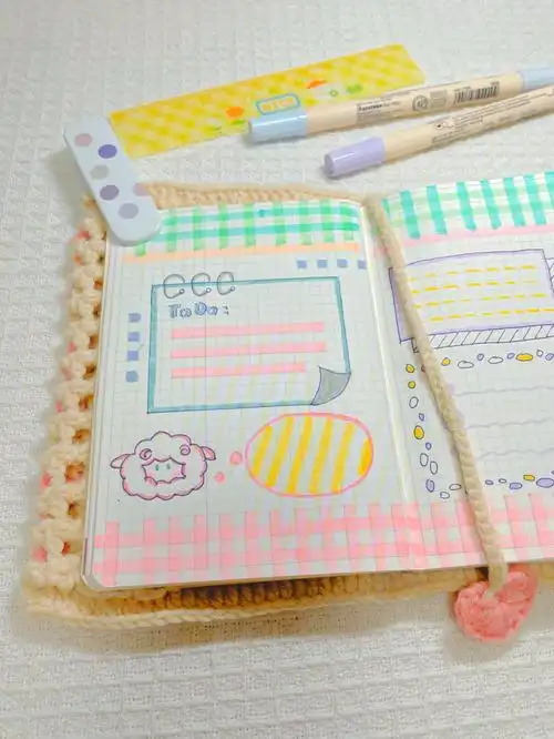 没有胶带贴纸也能做手帐366这次是a6本哦