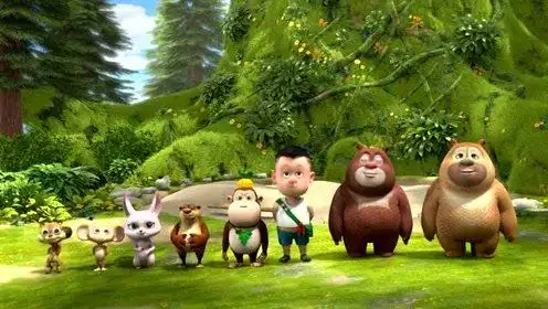 熊熊乐园:光头强熊二用沙子做各种东西,可好玩了