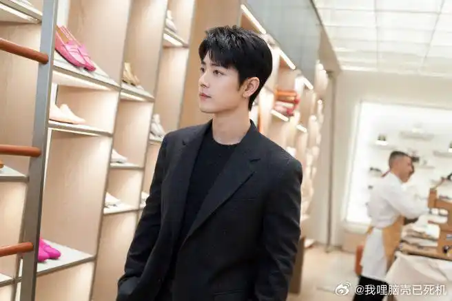 肖战蓝西装优雅绅士风