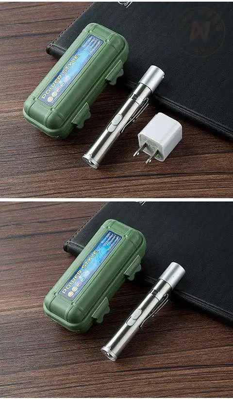 usb可充光手电筒强光 迷你led小手电筒家用防水 紫光灯验钞机 三合一