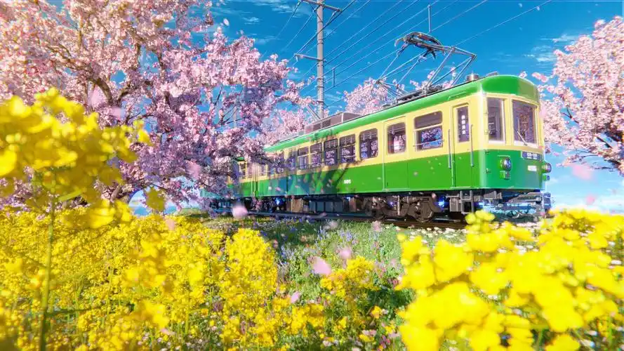 求好看的横屏花海pad壁纸