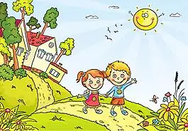 两个孩子背影图片_两个孩子背影素材_两个孩子背影模板免费下载-六