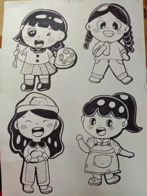 3100临摹幼儿人物简笔画