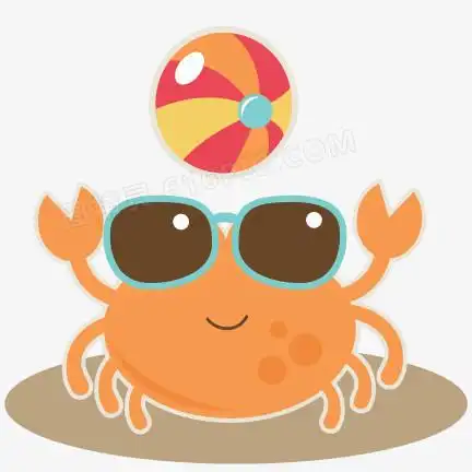 可爱女孩q版卡通人物古风q版q版角色创意卡通动物螃蟹像素风格元素