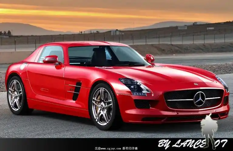 【久别复出】奔驰sls级跑车效果图