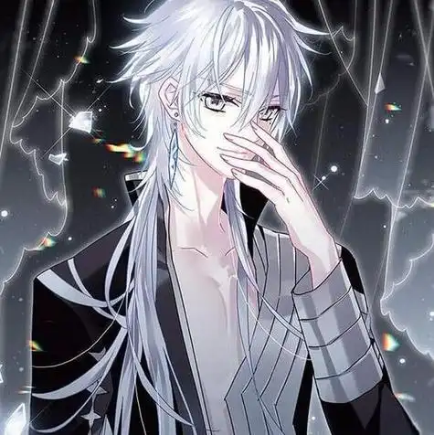 有谁知道白头发动漫头像男生冷酷帅气