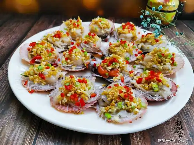 原创蒜蓉粉丝蒸扇贝泡粉丝用热水凉水都不好多加2步粉丝利索不粘