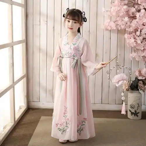 2021新款 小女孩连衣裙 汉服襦裙古装 唐装 女童汉服 - 童装/婴儿装